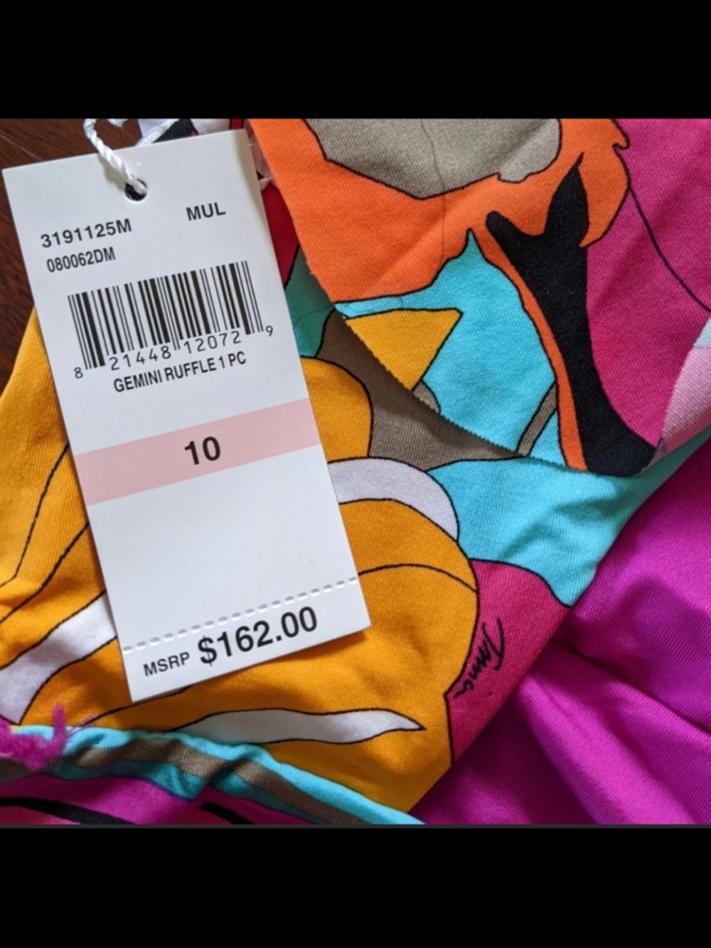 Gemini Ruffle One-Piece Swimsuit in Multicolor